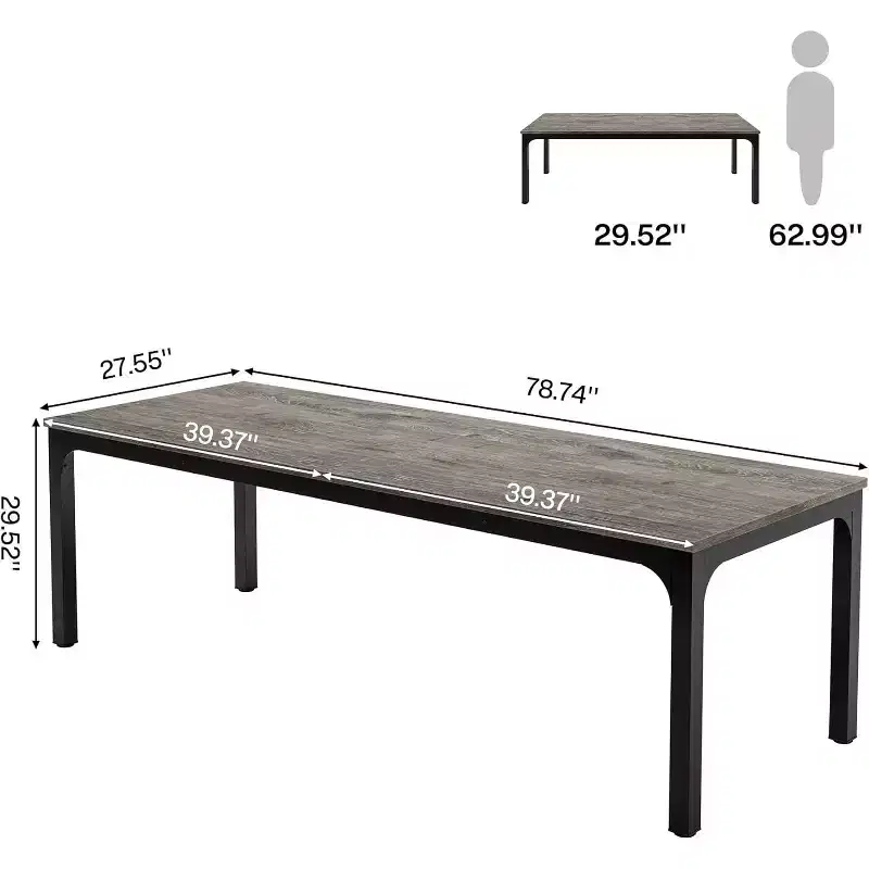 Lantine 78.7 Inches Extra Long Computer Desk