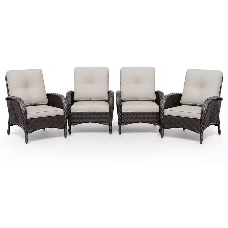 UPTIOT Premium Handwoven Wicker Patio Chairs with Olefin Cushions for Outdoor Comfort and Durability