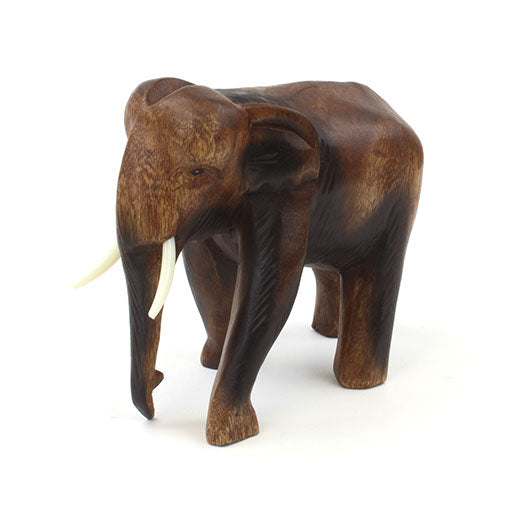Carved Raintree Elephant, Medium