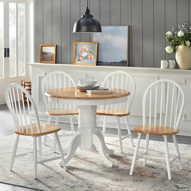 Solid Wood Rectangular Dining Table, Lancaster Style, Natural Finish