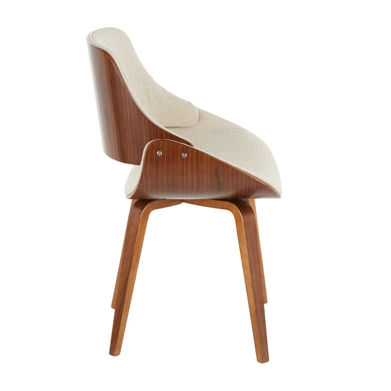 Mid-Century Modern Upholstered Dining Accent Chair
