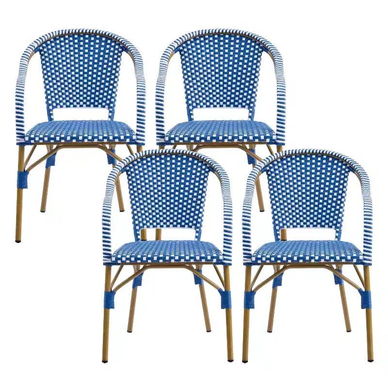 Christopher Knight Home Katell French PE Rattan Outdoor Dining Armchair (Set of 4)