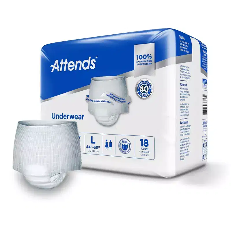 Attends Care Disposable Underwear Pull On with Tear Away Seams Large, APV30, 48, 72 Ct