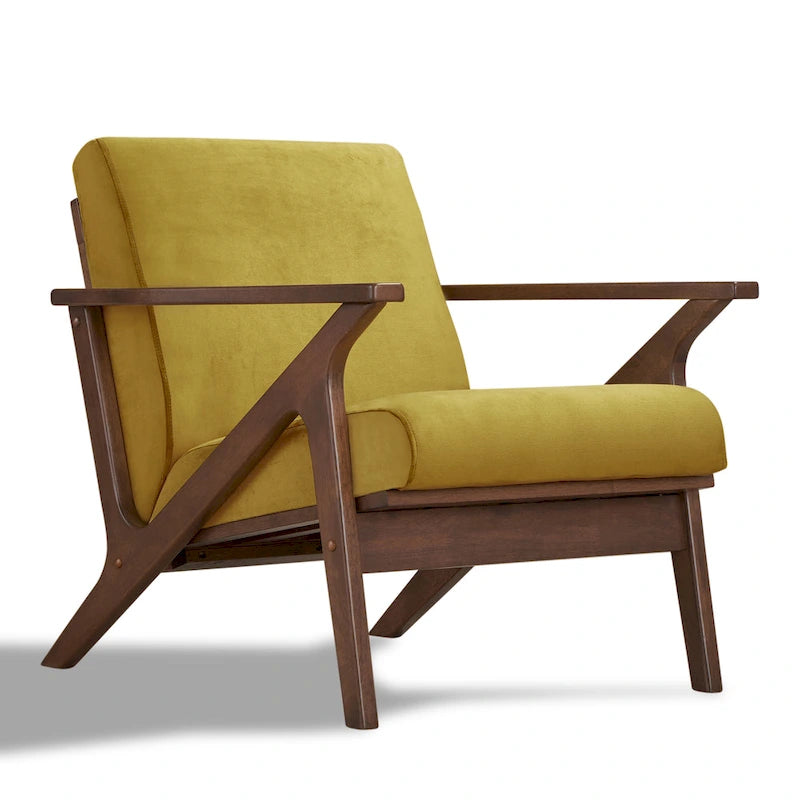 Mid-Century Modern Lounge Chair with Plush Cushioning