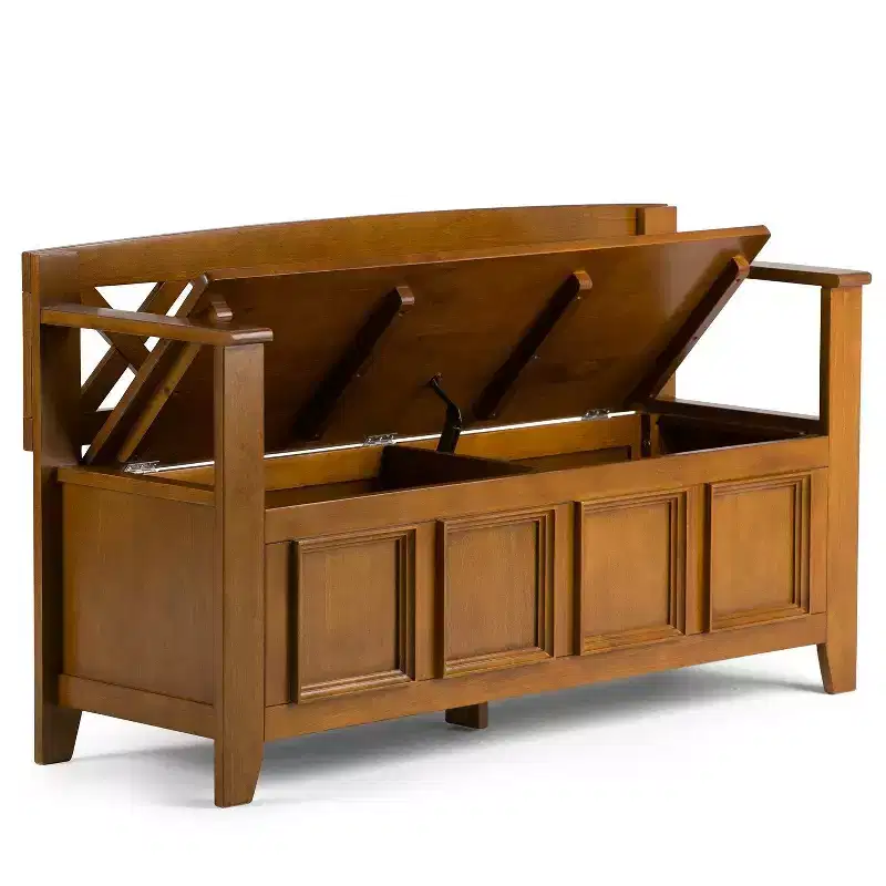 Halifax 48 inch Wide Solid Wood Transitional Entryway Bench