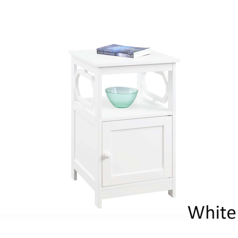 Convenience Concepts Omega End Table with Storage Cabinet and Shelf