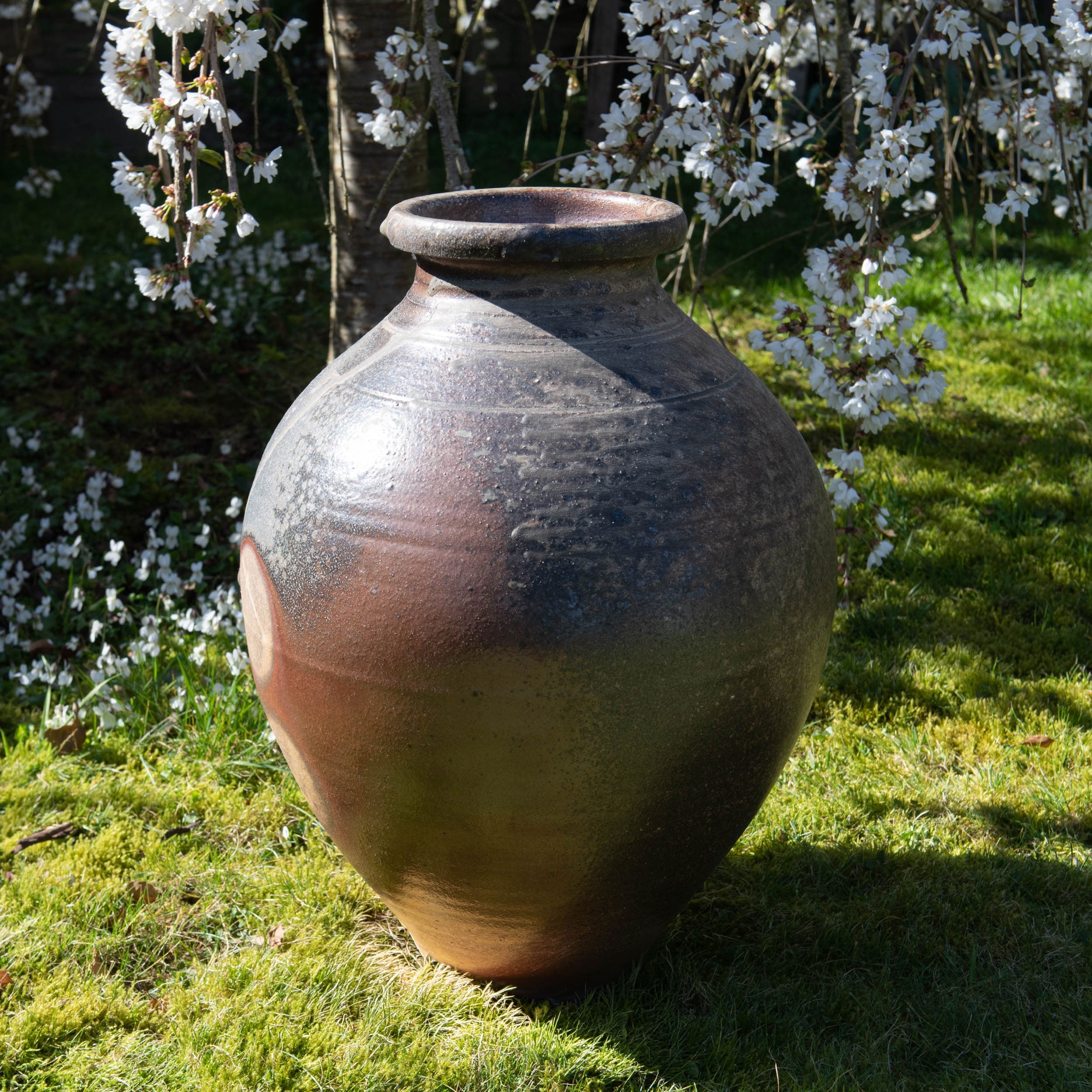 Unglazed Ash Side Fired Large Jar