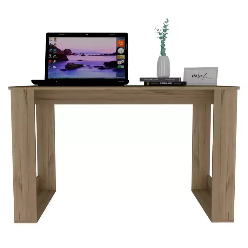 Shenyang Computer Desk Brown - : Ergonomic Design, Wood Laminate, 47.5" Wide