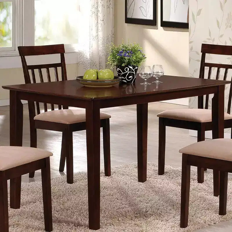 Samuel 47" Dining Tables Espresso and Microfiber - Acme Furniture
