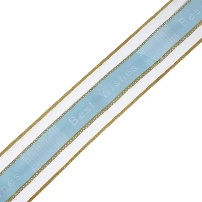 Unique Bargains Letter Voile Pull Ribbon Snow Yarn 29.92x1.89 10 Pcs