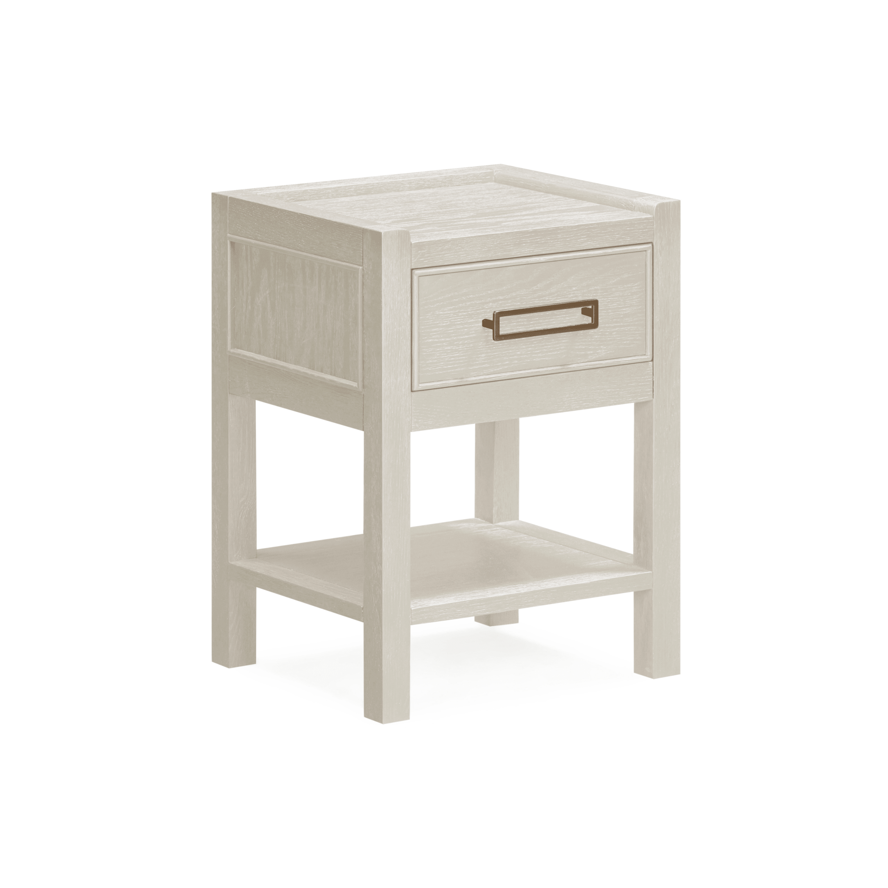 Cream Oak Veneer 1 Drawer Bedside Table