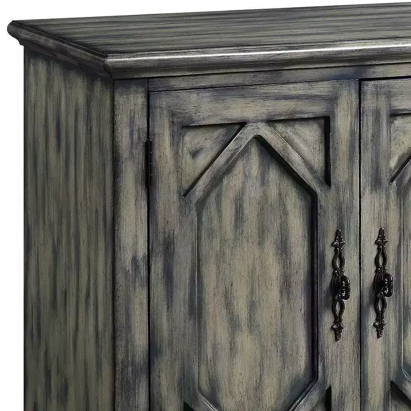Acme Furniture Pavan Decorative Storage Cabinet Rustic Gray