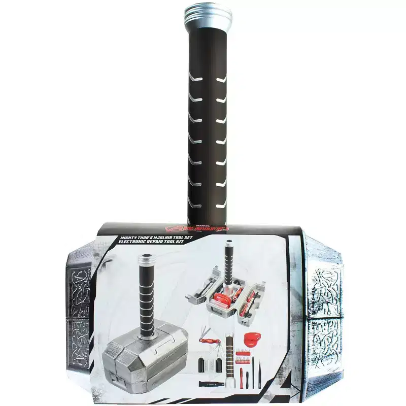 Ukonic Marvel Avengers Thor's Hammer 30-Piece Tool Set | Mjolnir Toolbox All-In-One Kit