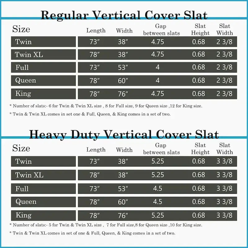 Wooden Bed Slats with Cover