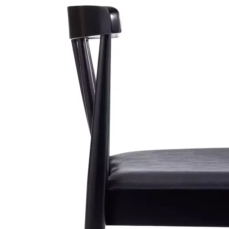 Flash Furniture Chester Commercial Grade Solid Wood Dining Chair with Slatted Backrest and Vinyl Seat