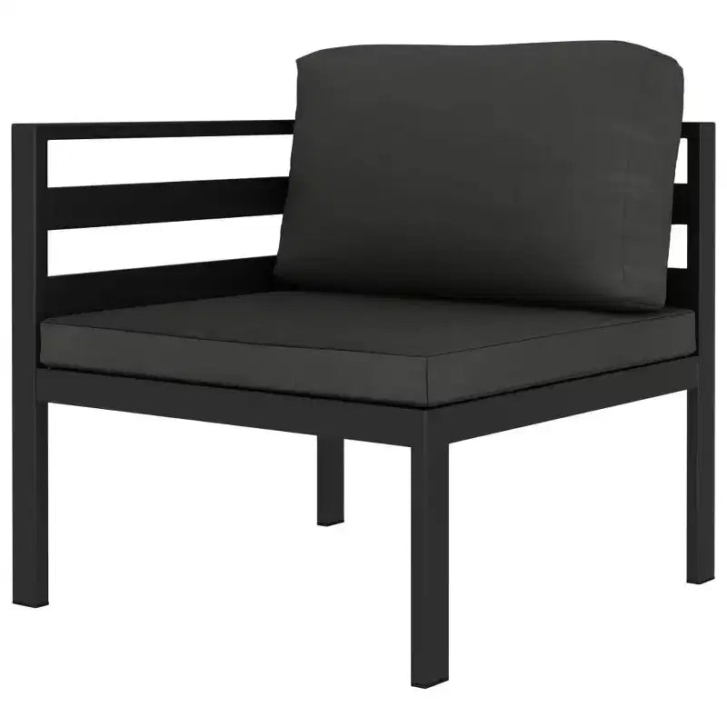 vidaXL Garden Lounge Set Anthracite Aluminum, Polyester 3 Piece Set
