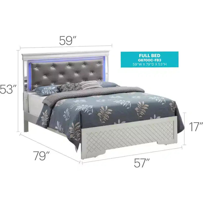 Passion Furniture Verona and Full Panel Beds
