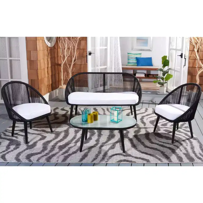 Halcott 4 Piece Living Set - Indoor/Outdoor - PAT7526 - Safavieh