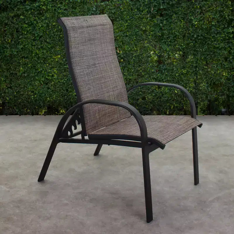 Courtyard Casual Santa Fe Alum Sling Reclining Chair Set of 2