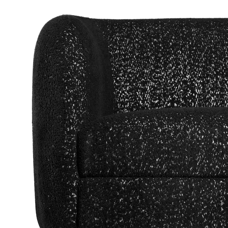 HOMES: Inside + Out 85" Pinehush Boho Curved Boucle Fabric Sofa with Pocket Coil Cushions