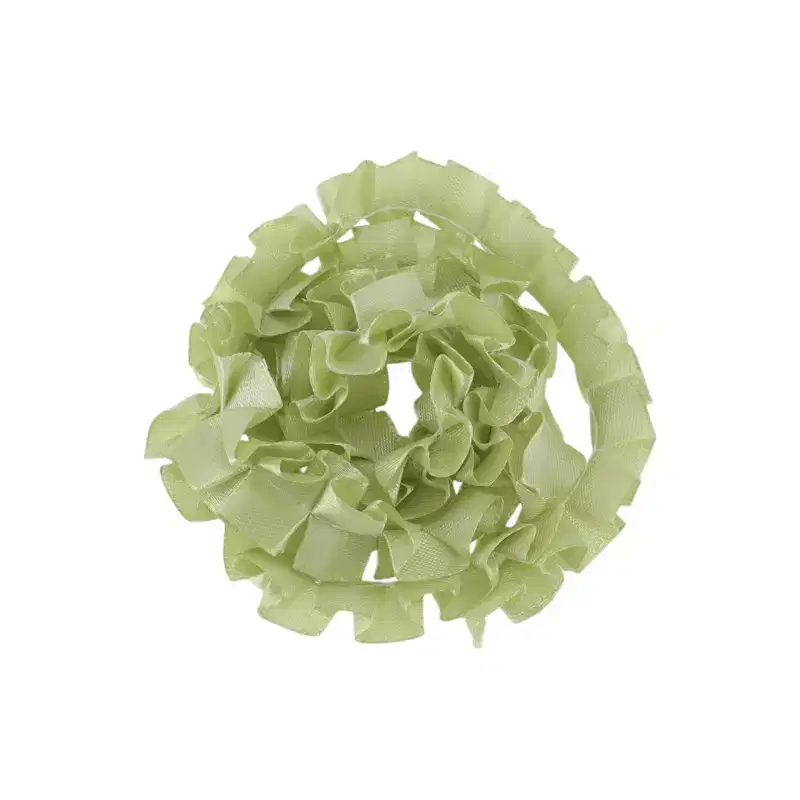 Unique Bargains Ribbon Crinkle with Double Ruffle Hem Polyester 35.83x0.98 1 Pc