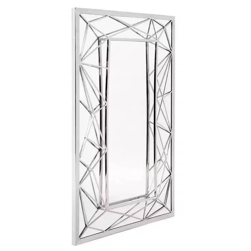 Howard Elliott 35.5"x23.5" Mirax Stainless Steel Framed Rectangular Wall Mirror Silver