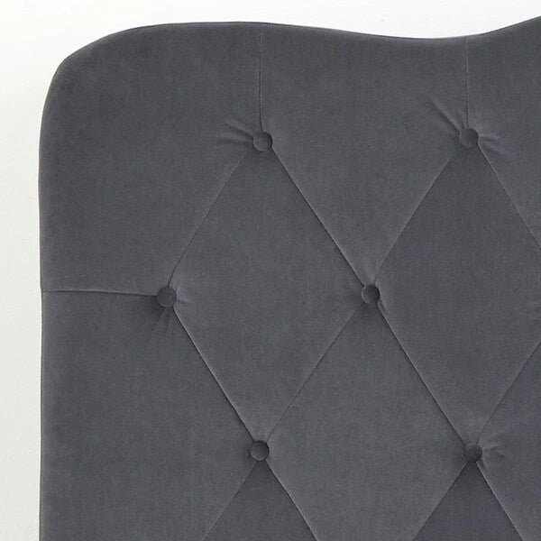Traditional upholstered button tufted queen headboard