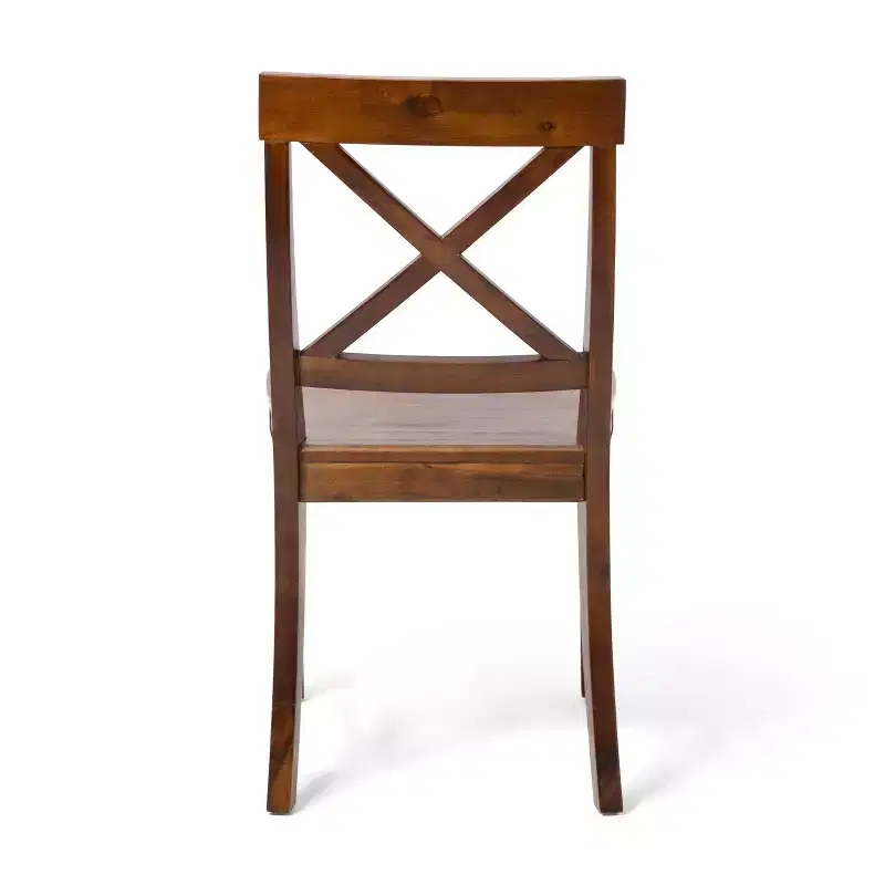 Christopher Knight Home Bostwick Farmhouse Acacia Wood Dining Chairs (Set of 2), Rich Mahogany