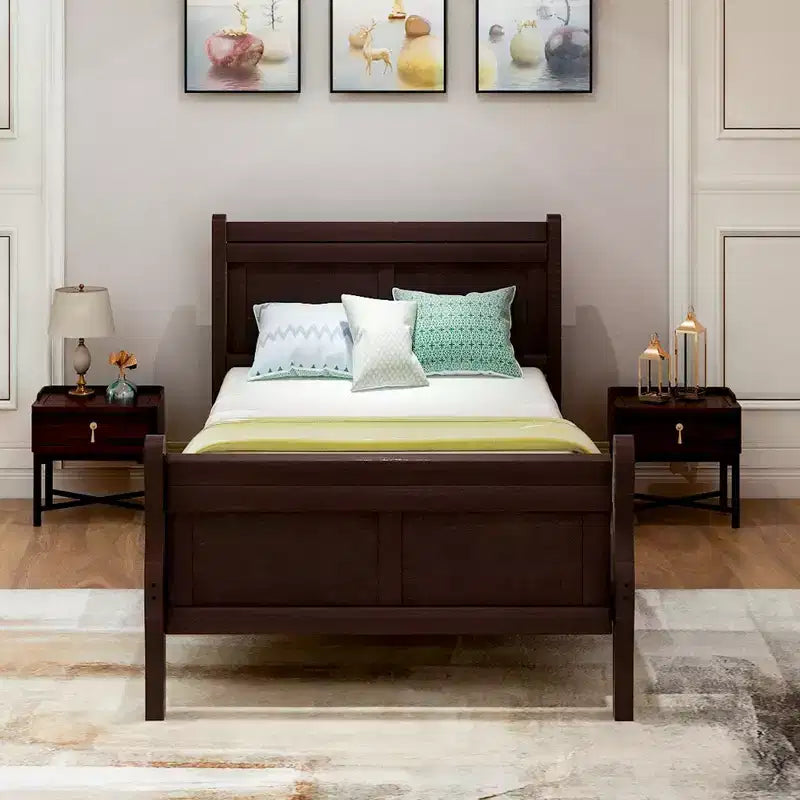 Twin/Full/Queen Size Platform Bed with Headboard and Footboard RE-ModernLuxe