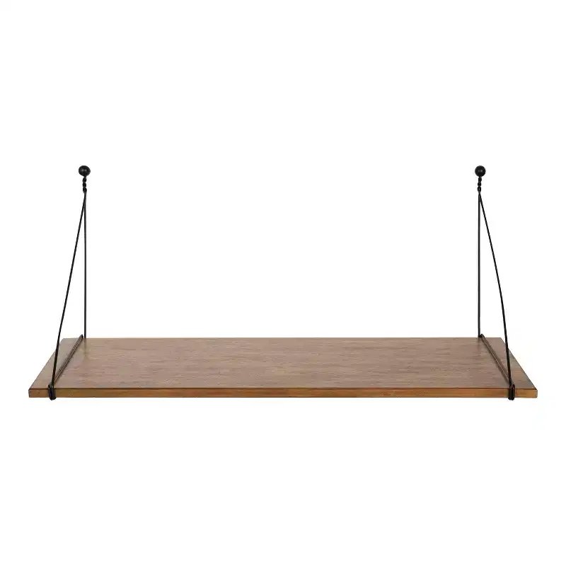 Kate and Laurel Vista Wall Mounted Wooden Desk Shelf