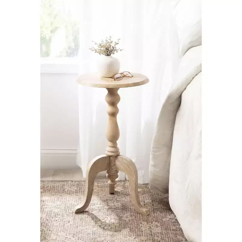 Kate and Laurel Tourneaux Wood Side Table