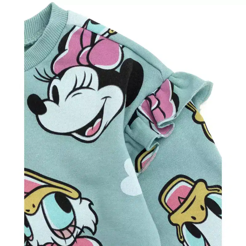Disney Fleece Pullover Sweatshirt and Ribbed Flare Leggings Outfit Set