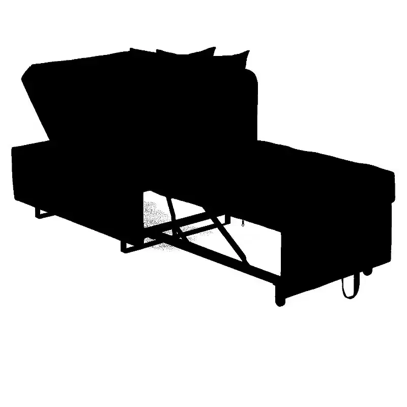 Erommy 3-in-1 Sleeper Sofa Chair Bed , 5-position Adjustable Backrest Pull Out Sofa Bed with Faux Linen Sofa Fabric