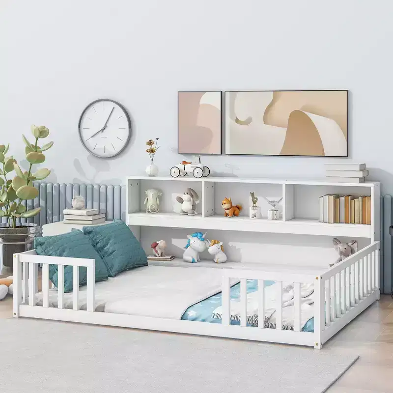 MAYEERTY King Bed Frame High Weight Capacity No Box Spring Needed Heavy-Duty Metal