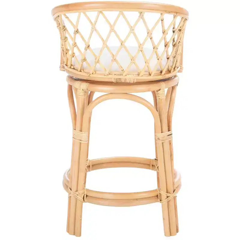 Yuta Rattan Counter Stool W/ Cushion - BST6504 - Safavieh