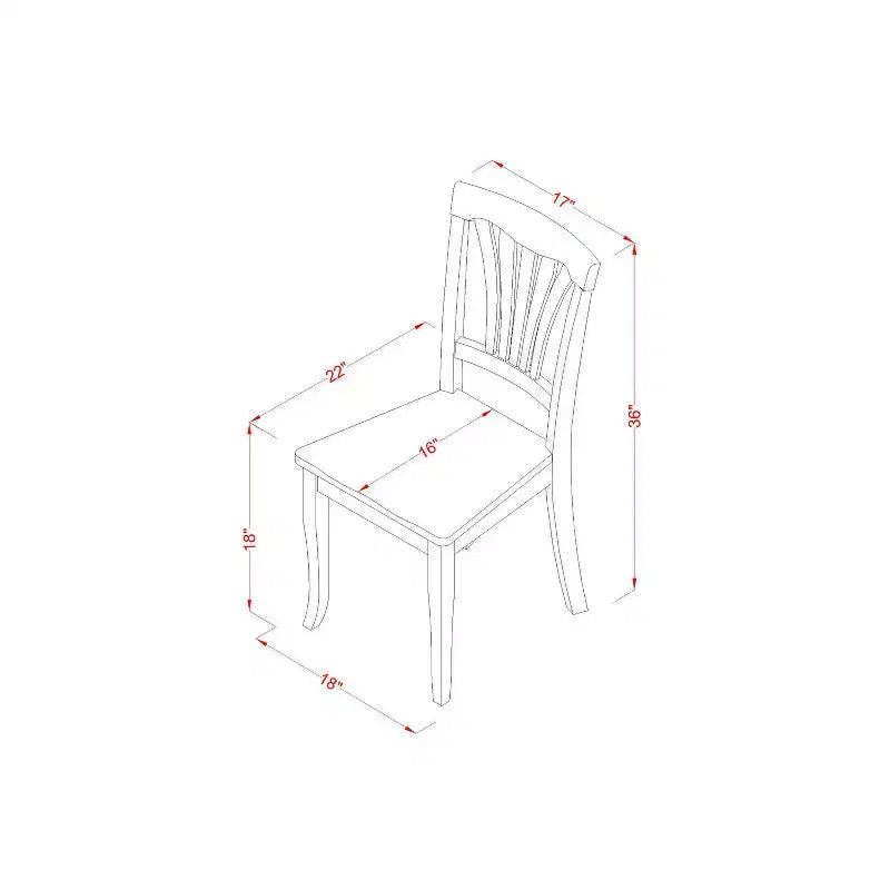 Round Dining Table Set - 42 Inch Table with 2 Modern Chairs - Linen White Finish