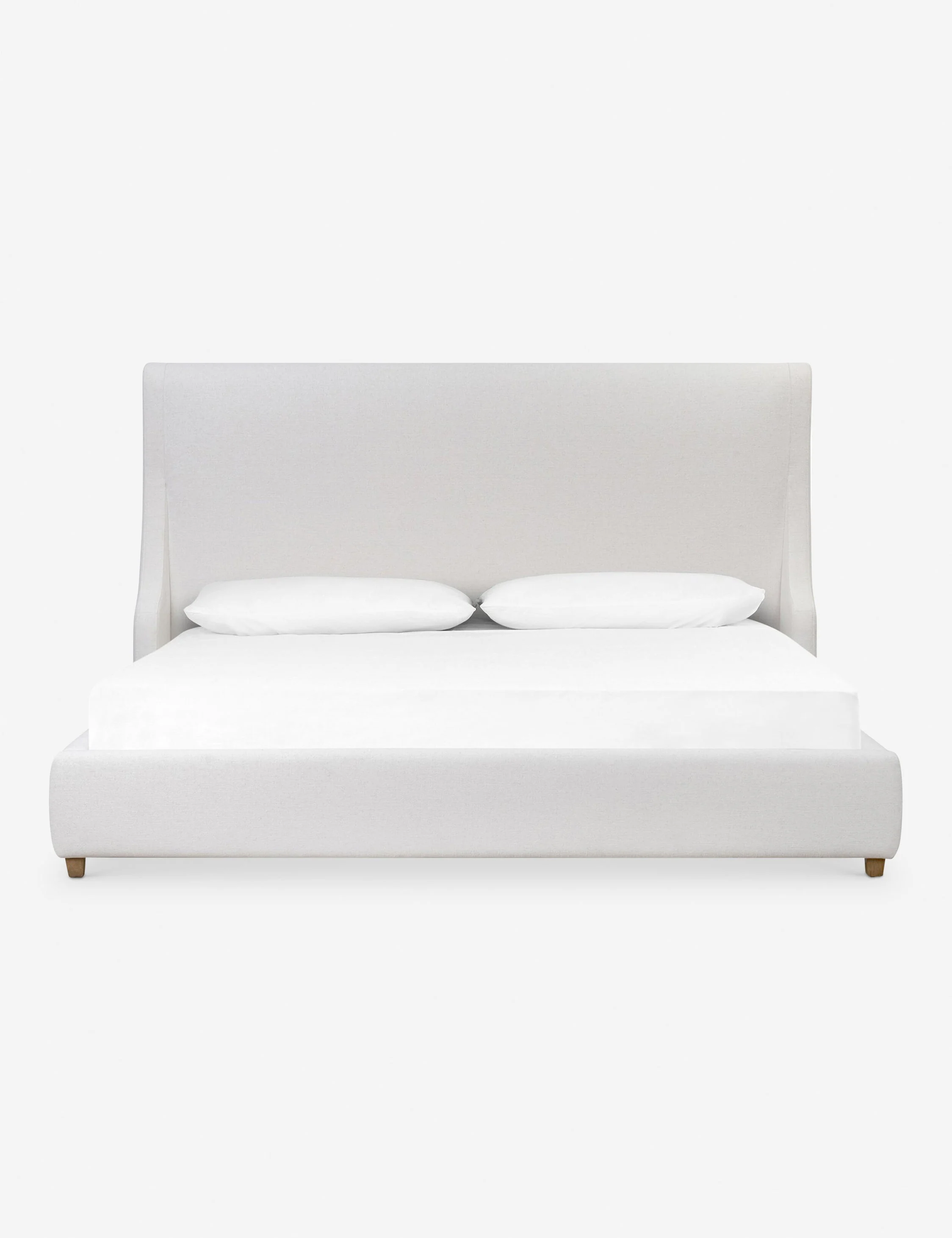 Platform Bed - Designed with a low profile and winged headboard, the bed brings a tailored look to comfort