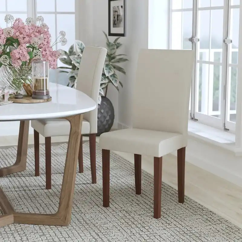 Tufted Parsons Chair with Side Panel Detail