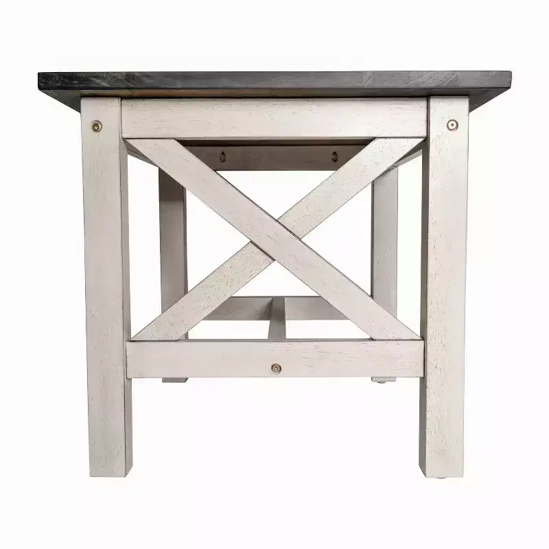 Emma and Oliver Solid Wood Farmhouse Style End Table