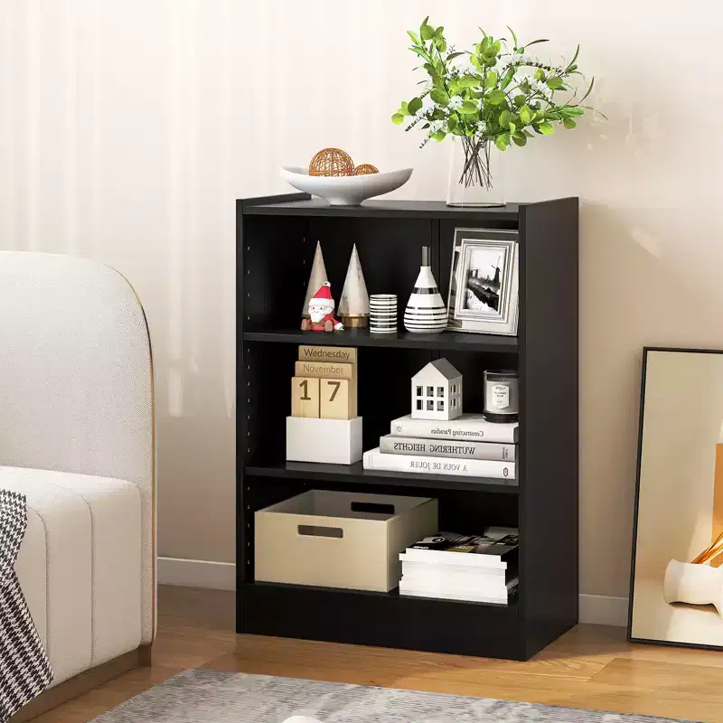 Costway 2 PCS 3-Tier Bookcase Open Multipurpose Display Rack Cabinet with Adjustable Shelves White/Black/Brown
