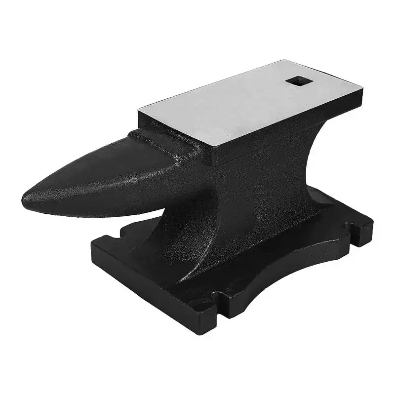 Single Horn Anvil, High Hardness Blacksmith Anvil with Stable Base for Metal Shaping