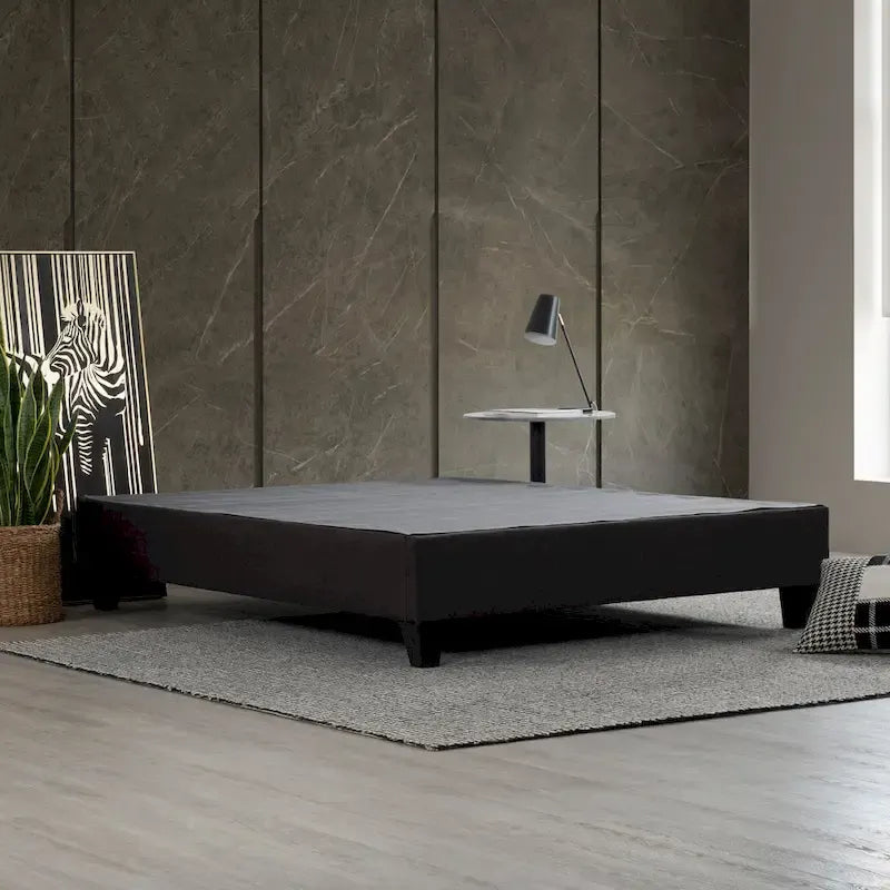 Dark gray 14-inch platform bed frame mattress base