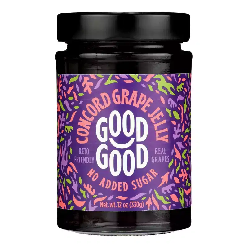 Good Good Concord Grape Jelly No Sugar - Case of 6/12 oz