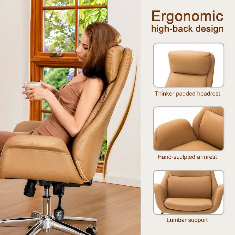 Modern High Back Adjustable Swivel Office Chair with Wheels