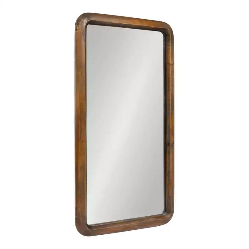 Pao Full Length Wall Mirror Walnut Brown - Kate & Laurel All Things Decor