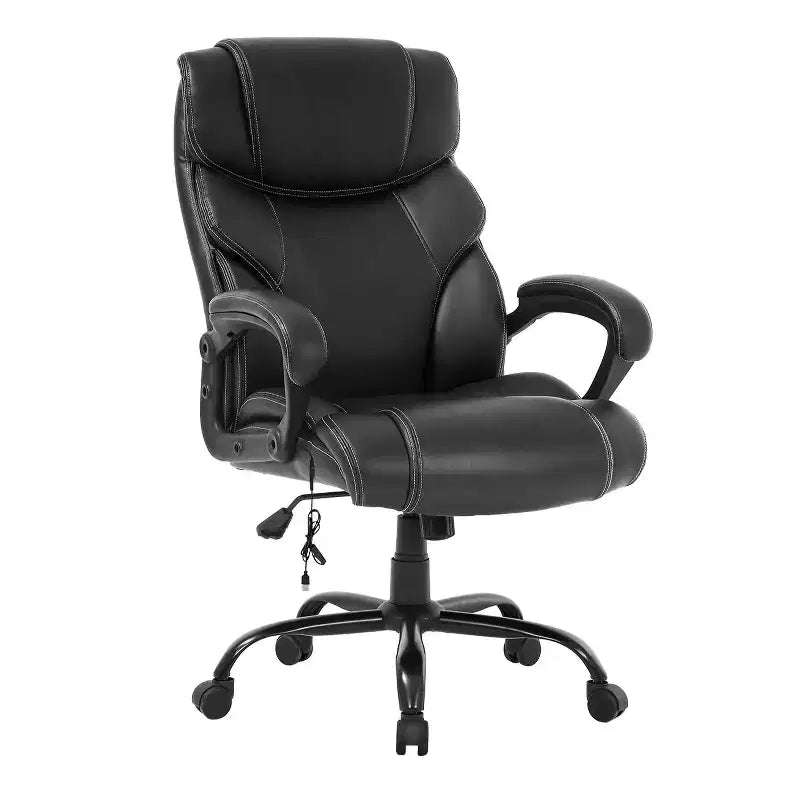 Heavy Duty Office Chair �C 400 lbs, USB Massage, Lumbar Support, Adjustable Height, Black