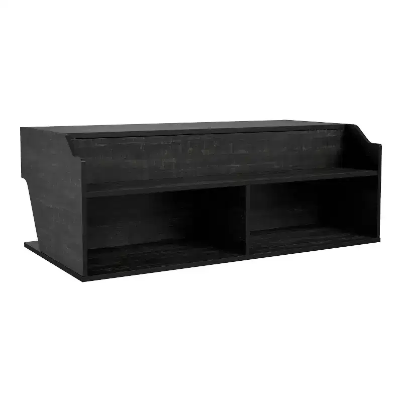 44 Hawkpoint Transitional Lift Top Coffee Table Reclaimed Black Oak - miBasics