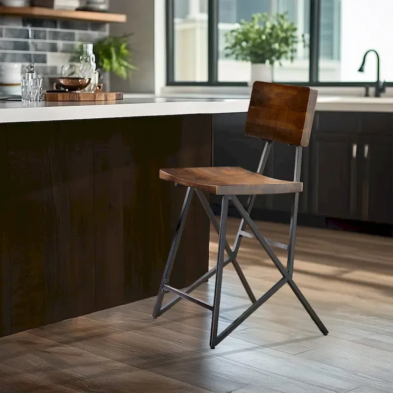 Reclaimed Wood Counter Stool