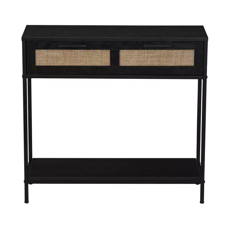 Household Essentials Bungalow Console Table Black