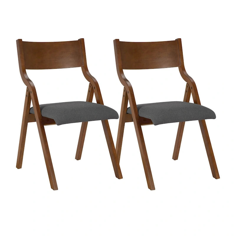 Upholstered Folding Dining Chair, Set of 2